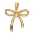 thumbnail image 4 of 14k Yellow Gold Polished Small Ribbon Bow Pendant, 4 of 5