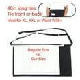 thumbnail image 5 of URBY 2pcs Plus Size Half Apron Extra Wide with Pockets, Waterproof, Black, 5 of 5