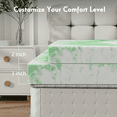 thumbnail image 6 of Sailvan Twin XL Mattress Topper, 2 Inch Cooling Memory Foam Mattress Topper Gel Infused, For College Dorm, Single Bed, Ventilated Mattress Pad, Green & White, 6 of 9