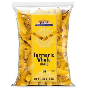 Rani Turmeric (Haldi) Root Whole Spice, Dried 3.5oz (100g) ~ All Natural | 100% Pure | Vegan | Gluten Friendly | NON-GMO | Kosher | Indian Origin