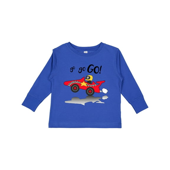 Inktastic Go Go Go Red Racing Car Boys or Girls Long Sleeve Toddler T-Shirt
