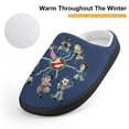 thumbnail image 4 of Stay-Puft Cartoon Ghostbusters Kid's Cotton Slippers Winter Warm Soft Plush Slippers with Rubber Sole Non-Slip Indoor Outdoor Slip on Shoes Fluffy House Slippers For Boys Girls Teen, 4 of 8
