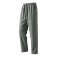 thumbnail image 3 of Eltusu Men's Athletic Pants, Gym Workout Elastic Waist Straight Legs Active Pants Army Green Size L, 3 of 4