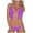 Purple, variant on Wyobmus Womens Tassel Bikini Sets Solid Color String 2 Piece Halter Top Tie Side Triangle Bottom Bathing Suits Hot Pink