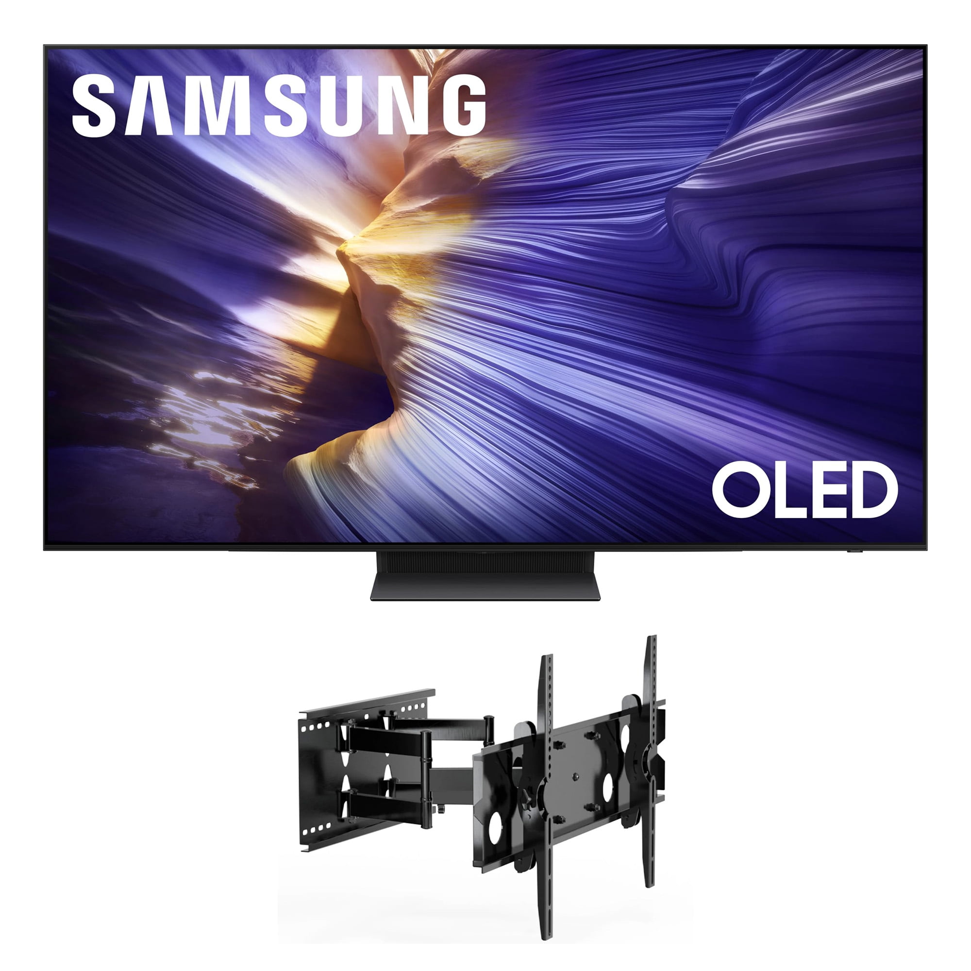 Samsung QN77S90FAFXZA 4K OLED TV with MI-310L Full Motion Wall Mount (2025)