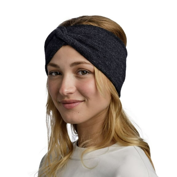 Buff Merino Fleece Solid Black Headband