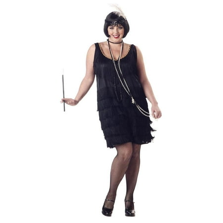 Great Gatsby 1920's Fashion Flapper Sexy Women Plus Size Halloween Costume 1X-3X