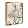 thumbnail image 3 of Stupell Industries Lustrous Peonies in Neutrals Gold Framed Floater Canvas Wall Art design by Aria K., 18 x 18, 3 of 9