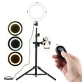 thumbnail image 1 of Mistaha 8 Inch LED Video Ring Light Photography Lamp 3 Lighting Modes 3200-5600K Dimmable, 1 of 8
