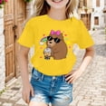 thumbnail image 2 of RTKFRFLM Kids Summer Trendy Graphic T-Shirt Boys Girls Fashion Loose Fit Short Sleeve Tee Top Big Girls Summer Print Half Sleeve Shirt Soft Breathable Cotton Youth Size 4-14, 2 of 4