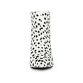 thumbnail image 6 of BLISSFUL STEP Women's Polka Dots Stiletto Heel Ankle Boots White 6, 6 of 7