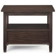 thumbnail image 6 of Pemberly Row Wood 14" Rectangle Transitional Narrow Side Table in Tobacco Brown, 6 of 9