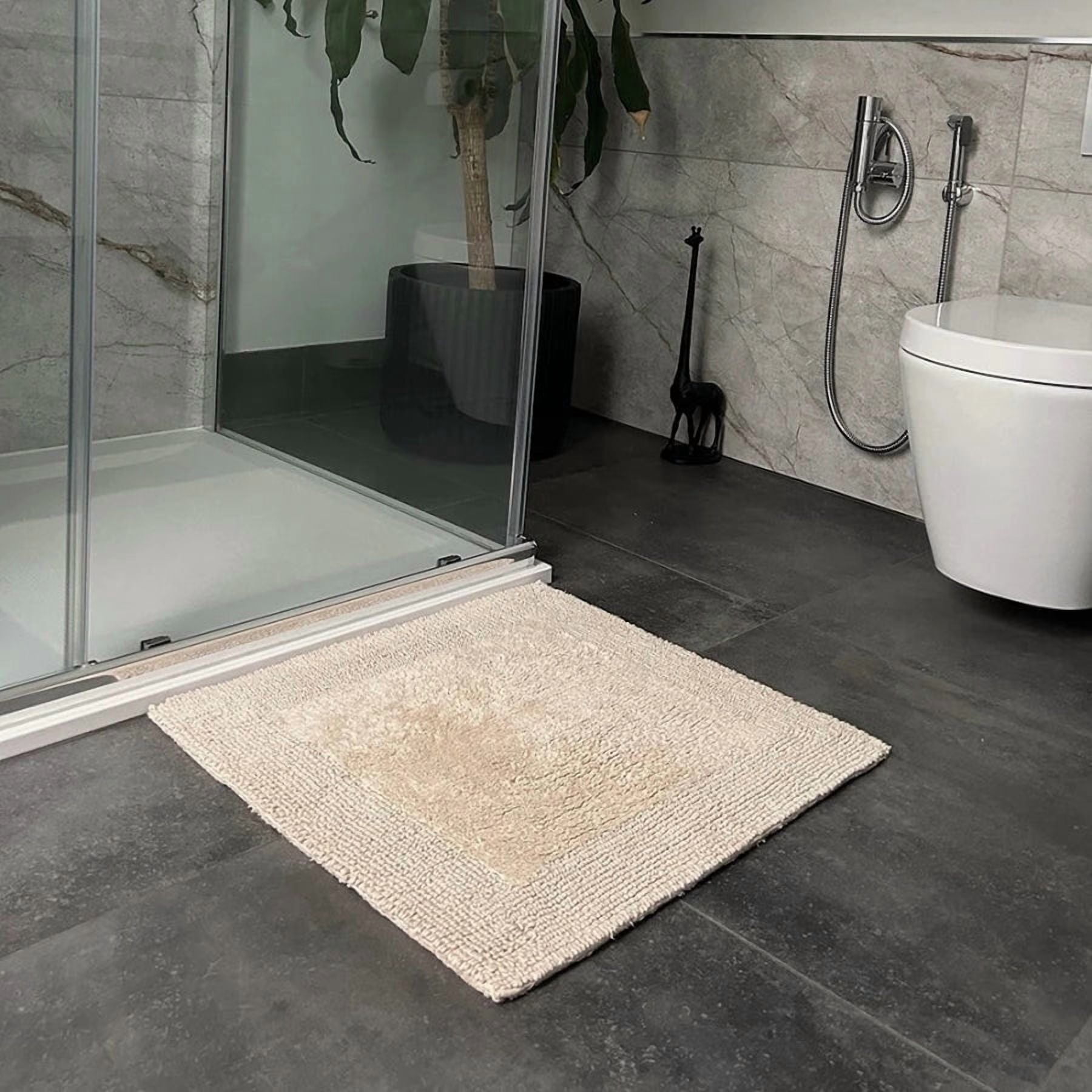 Elegance Reversible Square Bath Mat - 100% Cotton