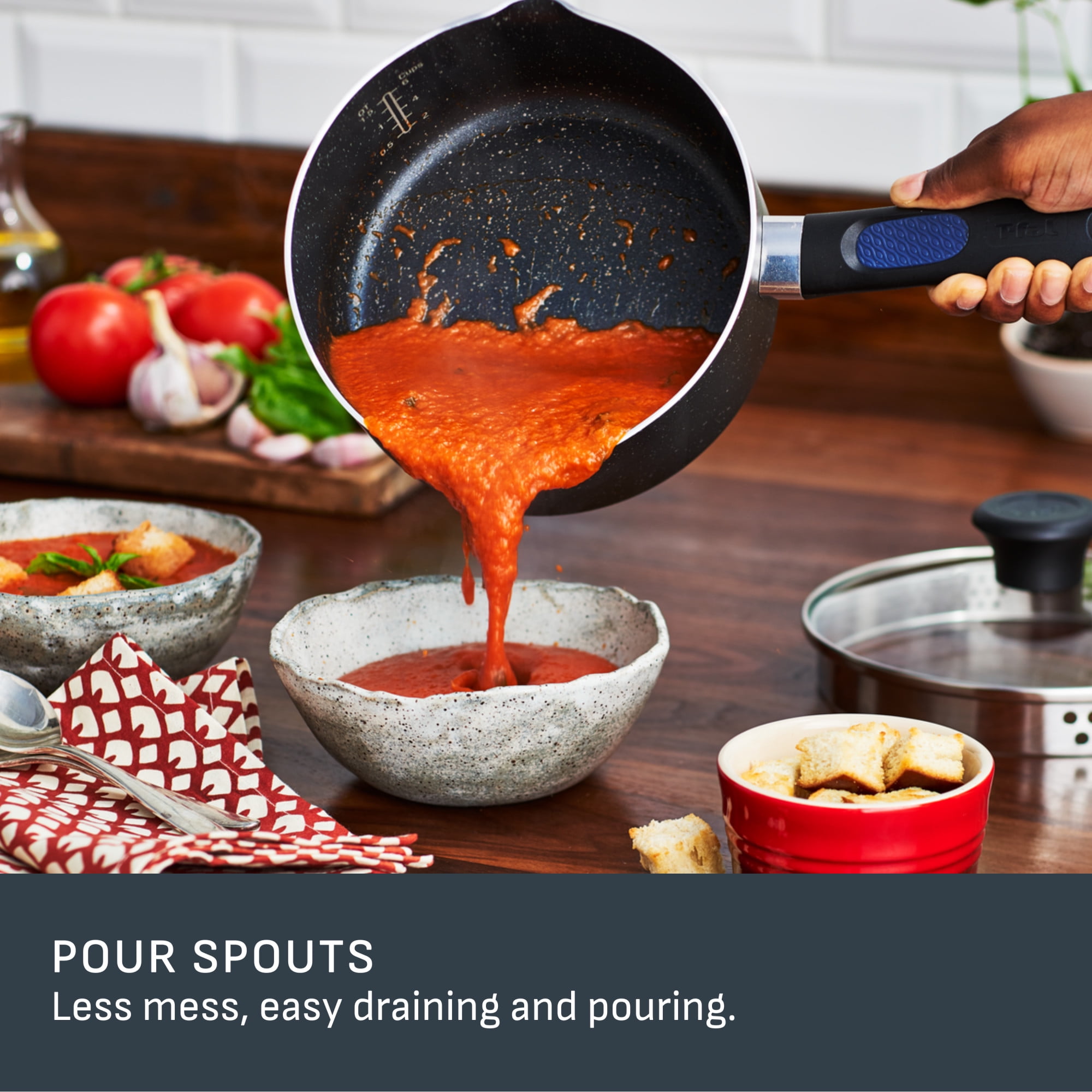 T-fal Signature 9 Piece Set, Pots and Pans, Non-Stick Cookware