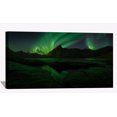 thumbnail image 1 of Aurora Mountains Reflection Wall Art Aurora Borealis Picture Canvas Art Northern Lights Framed Painting Wall Decor For Home Office Bedroom Livingroom Reeady to Hang, 1 of 6
