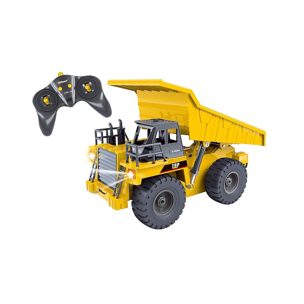 Top Race 6 Channel Full Functional Dump Truck, RC Remote Control