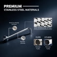 thumbnail image 4 of 12 Inch Shower Arm 90 Degree Stainless Steel Rain Shower Head Extension Arm with Flange, Chrome Finish, 4 of 4