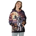 thumbnail image 4 of Spooky Halloween Night Witch Boston Terrier Glowing Pumpkins All Over Print 3D Hoodie Unisex Merch Hoodies Gentleman Dog Lover Gifts - 12015, 4 of 6