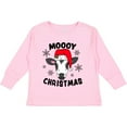 thumbnail image 3 of Inktastic Moooy Christmas with Cute Holstein Cow and Snowflakes Boys or Girls Long Sleeve Toddler T-Shirt, 3 of 5