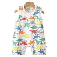 thumbnail image 4 of NOLDARES Baby Boy Outfit Newborn Dinosaur Romper Sleeveless Easter Onesie Jumpsuit Summer Clothes (Multicolour,0-6 Months), 4 of 4