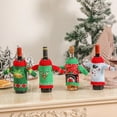 thumbnail image 3 of Ludlz Dust-proof Fun Christmas Wine Bottle Cover Fabric Snowman Pattern Wine Bottle Decoration for Restaurant, 3 of 8