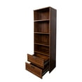 thumbnail image 3 of 4 - Tier Bookcase with Hidden Drawers, 2 Adjustable Shelves / Adapt to Your Storage Needs, 3 of 3