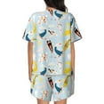 thumbnail image 6 of Balery Japanese Carps Pattern Womens Pajama Sets 2 Piece Soft Short Sleeve Top and Shorts Sleepwear Round Neck Pjs Lounge Set with Pockets-Medium, 6 of 7