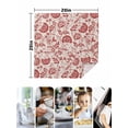 thumbnail image 5 of Cloth Napkins Set of 8 - 20x20 Inches, Red Spring Floral Washable Reusable Table Napkins, Summer Botanical Farmhouse Soft & Absortbent Dining Napkin for Party Wedding Hotel Restaurant, 5 of 8