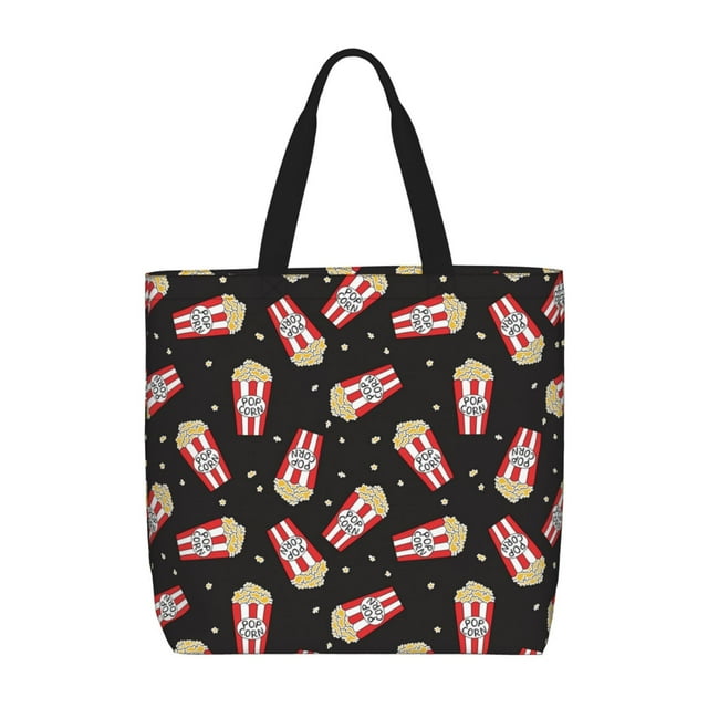 Balery Popcorn Bolsa de Mano para Mujeres con Cremallera, Bolsa de Gimnasio con Compartimentos, Bolsa para Laptop, Bolsa para Trabajo
