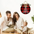 thumbnail image 5 of Eveokoki 12" Joy Love Peace Believe Christmas Welcome Sign for Front Door Round Wooden Hanging Wreaths for Porch Home Wall Decor Farmhouse Christmas Holiday Decoration Outdoor Indoor, 5 of 5