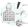 thumbnail image 7 of White Christmas Gingerbread Man Pattern Kids Aprons for Girls and Boys,Adjustable Neck Strap Toddler Aprons for Kids Cooking Baking, 7 of 7