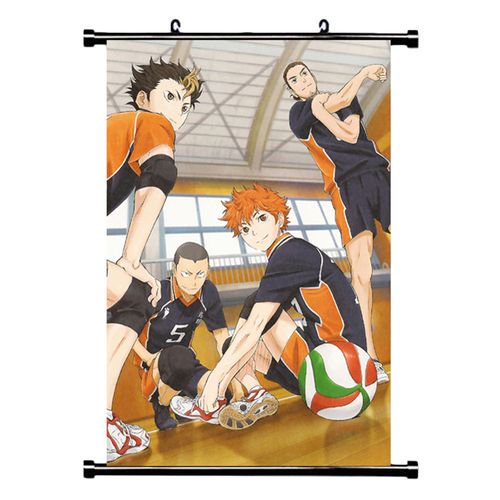 Yaoping 30x45cm Anime Haikyuu Canvas Scroll Painting Home Wall Decoration Cartoon Poster Kids Gift Walmart Com Walmart Com