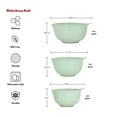 thumbnail image 4 of KitchenAid 3-Piece Nesting Plastic Mixing Bowls Set, Pistachio, 4 of 10