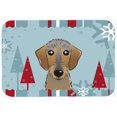 thumbnail image 1 of Winter Holiday Wirehaired Dachshund Kitchen & Bath Mat, 20 x 30, 1 of 1