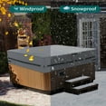 thumbnail image 5 of STARTWO Square Hot Tub Cover, Waterproof SPA Covers for Hot Tub, UV Protection & Windproof, Composite Fabric Hot Tub Cover Protector Fits 86''x 86''x 20'' , Grey, 5 of 6