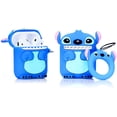 thumbnail image 1 of ShenMo Airpods Funda de silicona compatible con Airpods 1 y 2 Funda divertida y bonita con dibujos animados en 3D [DSN Anime Light Series] (Stitch LingWen 9024715181398, 1 of 1