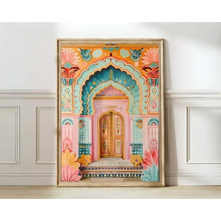 India Jaipur Travel Wall Art Illustration Gallery Decor, Unframed Paper Print Size 8x12