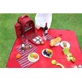 thumbnail image 3 of 4 Person Red Picnic Backpack with Cooler Compartment Includes Tableware & Fleece Blanket 45"x53"(red), 3 of 9
