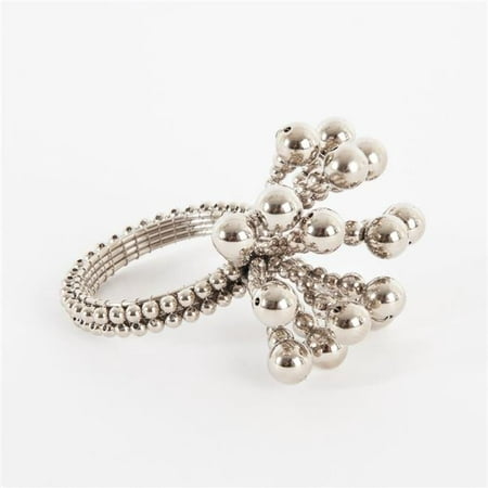 UPC 789323283481 product image for Saro Lifestyle NR73.S Flower Design Napkin Ring, Silver - Set of 4 | upcitemdb.com