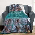 thumbnail image 3 of Custom Photo Blankets Using My Own Photos Personalized Throw Blanket with Pictures Text Customized Blanket for Adults Mom Dad Family Dog Kids Friends Lover Personalized Memorial Gift 60"x80", 3 of 6