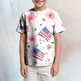 thumbnail image 2 of Gerichy Boys Tshirts,Boys 4th of July Shirt Toddler Kids Girls Boys Short Sleeve Basic T Shirt Casual Summer Tees Shirt Tops Solid Color, 2 of 5