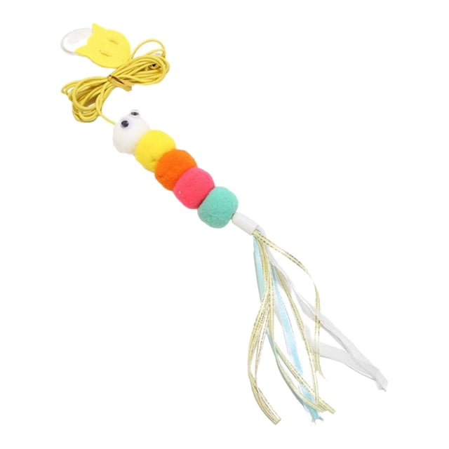 lionlar Pet Cat Teaser Toy for Indoor Cats Hanging Retractable Interactive Toy Colorful Colorful Worm