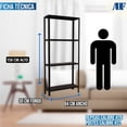 thumbnail image 4 of Estante Organizador Anaquel Metálico Ajustable ADF Estantería 4 Repisas 190x84x30 cm Multiusos Color Negro, 4 of 7