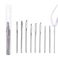 thumbnail image 4 of Large Eye Sewing Needle Set,Stainless Steel Craft Needles,Yarn Knitting Stitching Needles,Multi-size Smooth Metal Needle with Plastic Storage Bottle Package,Durable Hand Sewing Needle for Art,Silver, 4 of 4