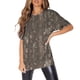 thumbnail image 1 of Women's Fashion O Neck Short Sleeve Workwear With Pockets Printed Tops Summer Tops For Women, 1 of 5