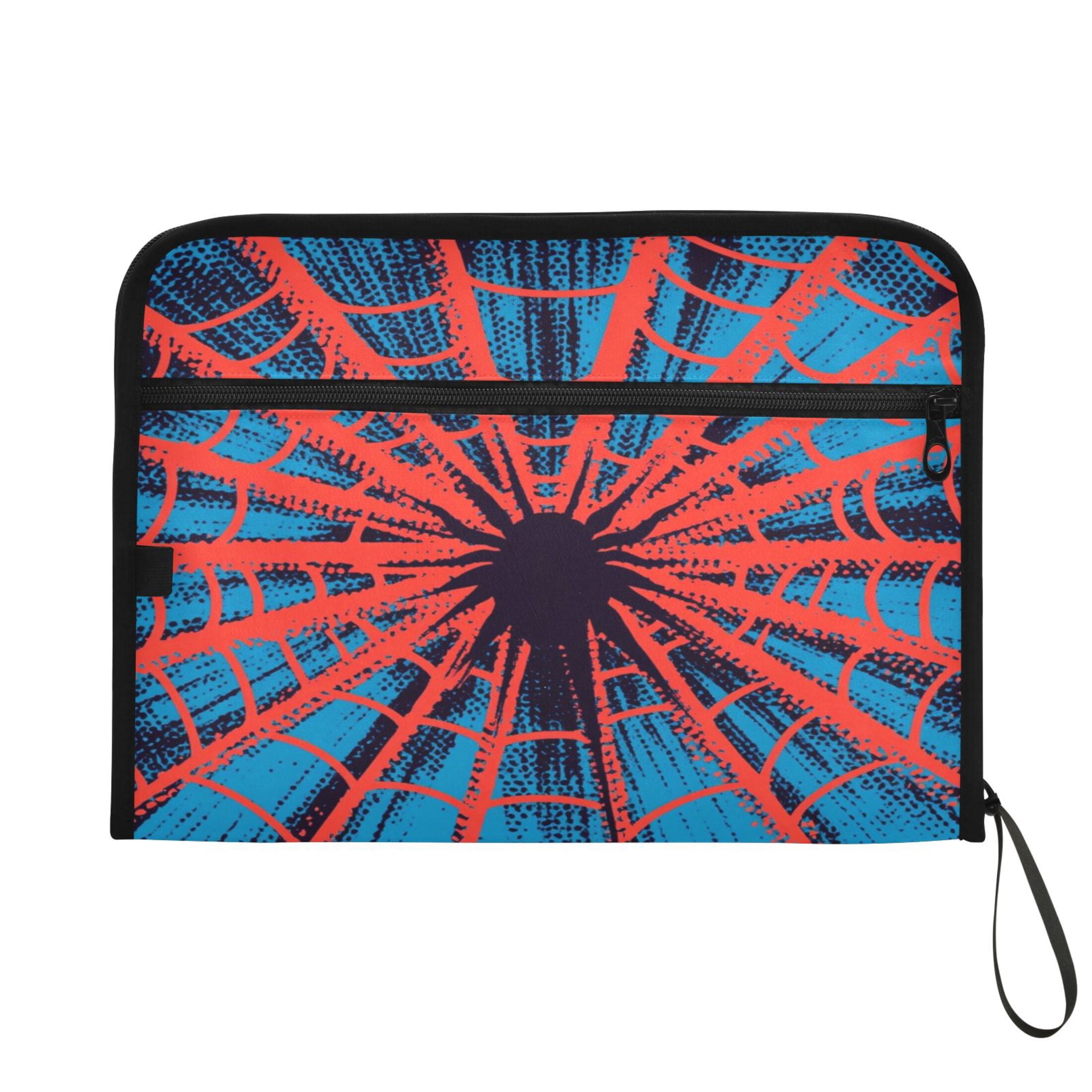 WOBOGO Red Spiderweb Expanding File Folder Letter Size Accordion Filing Organizer 13 Pocket Separate Organ Pocket