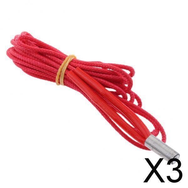 Calentador de Cartucho de Cerámica, Tubo Calefactor para Impresora 3D, 2x6x30mm, 24V, 40W, 1 Metro , Rojo 3 piezas