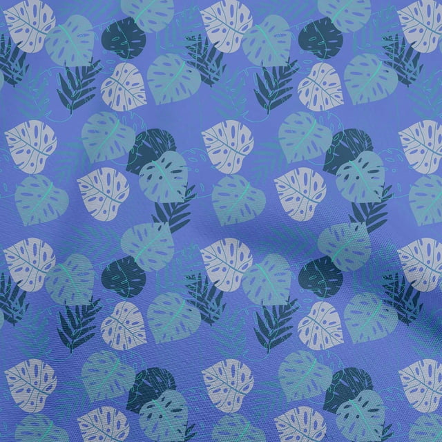oneOone Velvet Blue Fabric Tropical Sewing Craft Projects Fabric Prints By Yard 58 Inch Wide