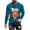 Blue, variant on Qingpeng Long Sleeve Tee Shirts for Men Funny T-Shirt with 3D Print