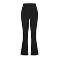 thumbnail image 5 of Pxkloy High Waisted Dress Pants for Women Tall Bootcut Pull On Work Slacks for Women 28"/29.5"/31.5" Comfort Stretch Casual Trousers Black,S, 5 of 7